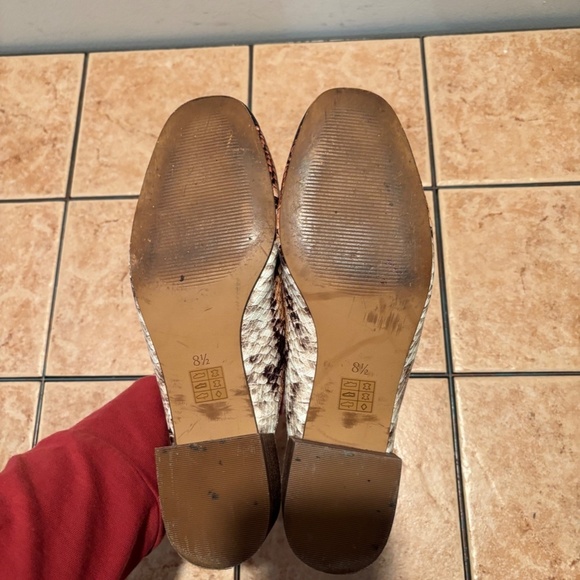 Madewell Alicia Snake Embossed Leather Mules Size 8.5 - Picture 6 of 9